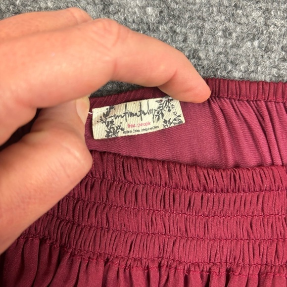 FREE PEOPLE Intimately Women’s Another Round Pomegranate Red Blouse bodysuit XS - Picture 8 of 14